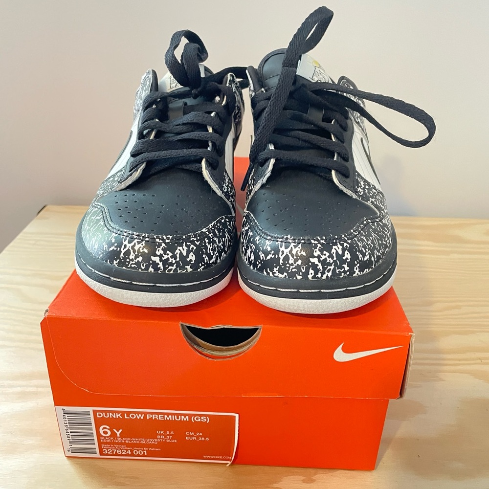 Youth Nike dunks low composition notebook.